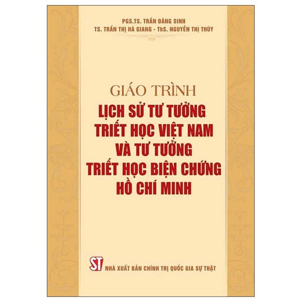 Sách Giáo Trình Lịch Sử Tư Tưởng Triết Học Việt Nam Và Tư Tưởng T - Nguyễn Thị Thúy Hà