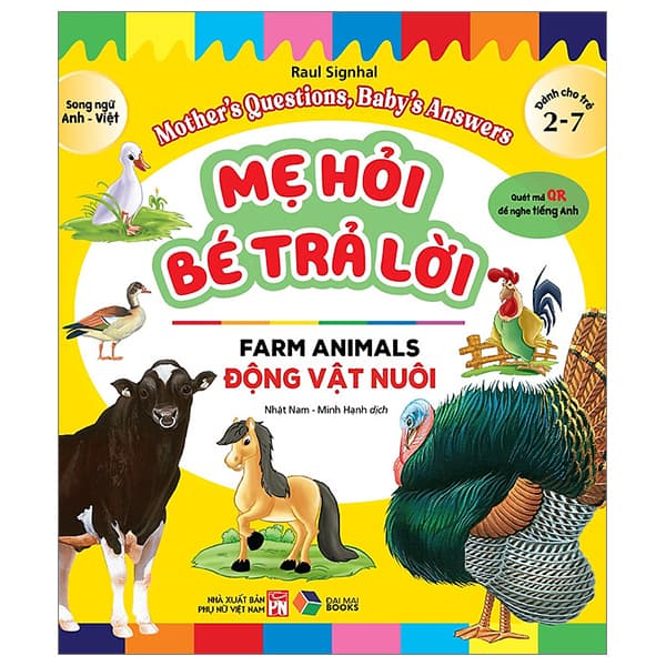 Sách Mẹ Hỏi Bé Trả Lời - Song Ngữ Anh-Việt - Farm Animals - Động Vật - Việt Anh