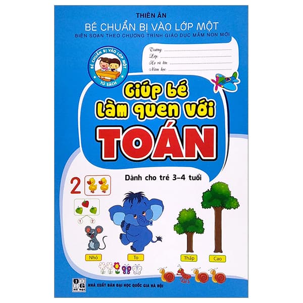 Sách Bé Chuẩn Bị Vào Lớp Một - Giúp Bé Làm Quen Với Toán (Dành Cho Tr - Thiên Ân