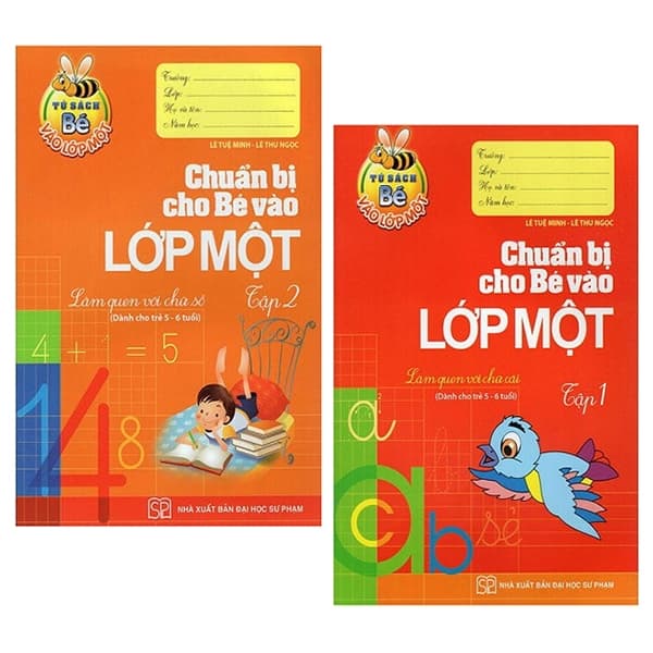 Sách Combo Làm Quen Với Chữ Cái - Chuẩn Bị Cho Bé Vào Lớp 1 -Tập 1 Và - Lê Tuệ Minh