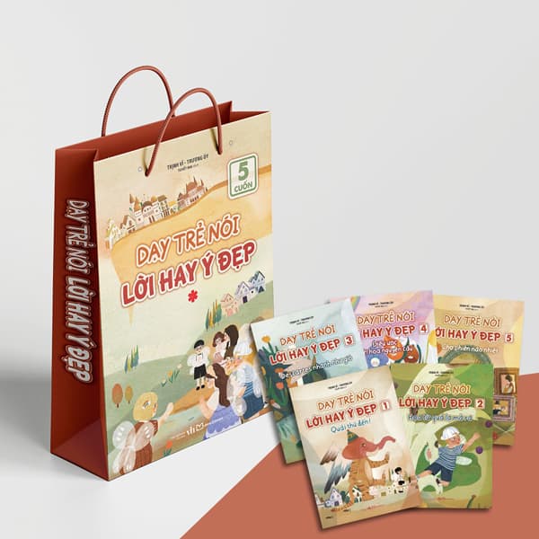 Sách Dạy Trẻ Nói Lời Hay Ý Đẹp - Quyển 1 - 5 (Bộ Túi 5 Cuốn) - Trịnh Vĩ