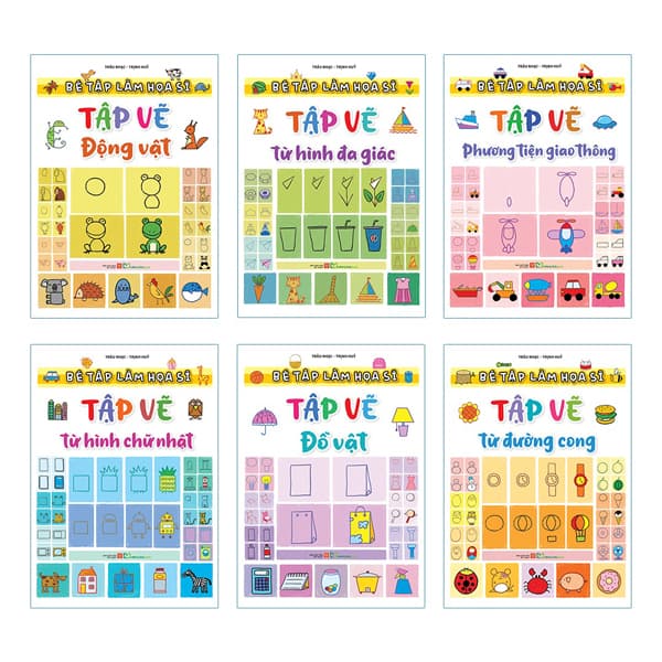 Sách Bộ Sách Bé Tập Làm Họa Sĩ (Bộ 6 Cuốn) - Trâu Nhạc