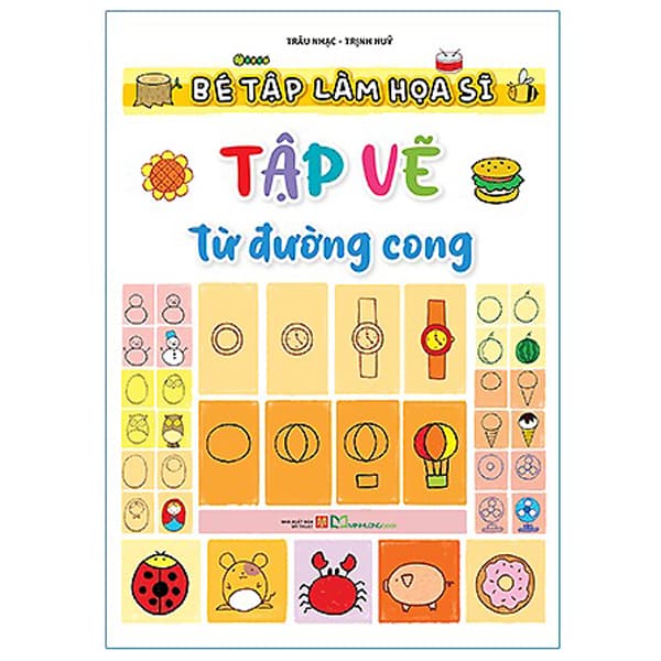 Sách Bé Tập Làm Họa Sĩ - Tập Vẽ Từ Đường Cong - Trâu Nhạc