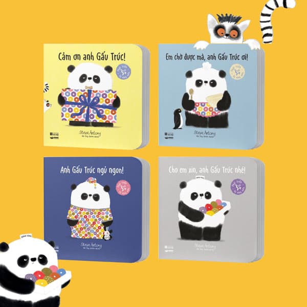 Sách Bộ Sách Kỹ Năng Mềm - Anh Gấu Trúc - Bìa Cứng (Bộ 4 Cuốn) - Steve Antony