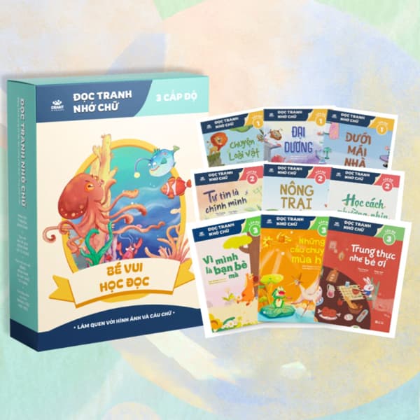 Sách Boxset Đọc Tranh Nhớ Chữ - Bé Vui Học Đọc (Bộ 9 Cuốn) - Thái Dương