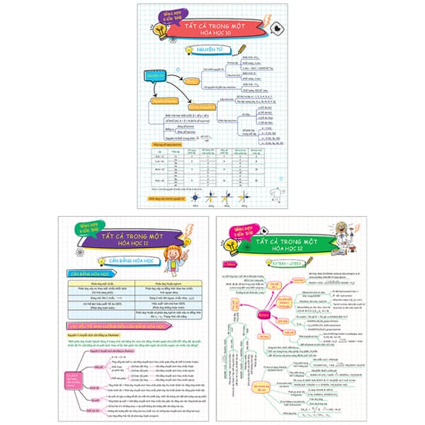 Sách Bộ 3 Tờ Tổng Hợp Kiến Thức - Tất Cả Trong Một - Hóa Học 10 + - ThS Đào Thị Hoàng Ly