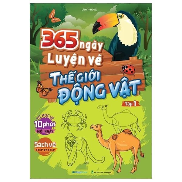 Sách 365 Ngày Luyện Vẽ Thế Giới Động Vật - Tập 1 - Lise Herzog