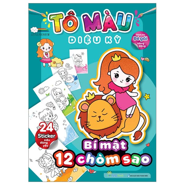 Sách Tô Màu Diệu Kỳ - Bí Mật 12 Chòm Sao (Dành Cho Bé Gái Năng Động) - Gã
