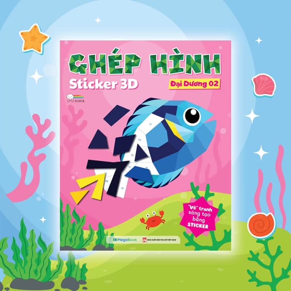 Sách Ghép Hình Sticker 3D - Đại Dương 02