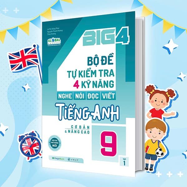Sách Big 4 - Bộ Đề Tự Kiểm Tra 4 Kỹ Năng Nghe-Nói-Đọc-Viết Tiếng A - Thanh Lê