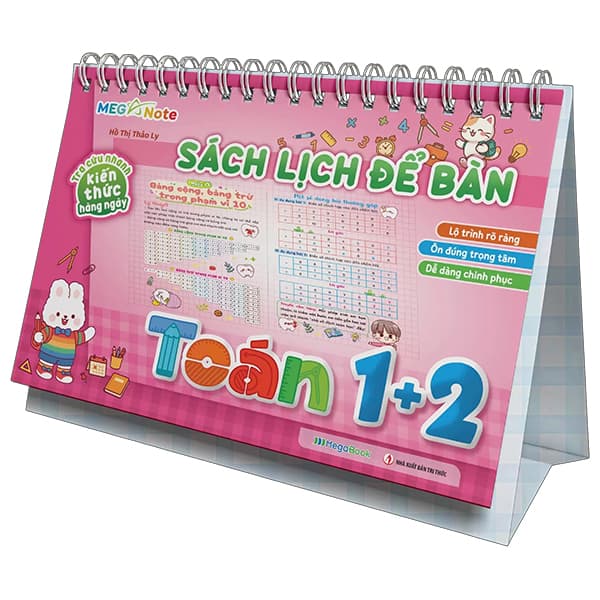 Sách Tra Cứu Nhanh Kiến Thức Hàng Ngày - Sách Lịch Để Bàn Toán 1+2 - Hồ Thị Thảo Ly