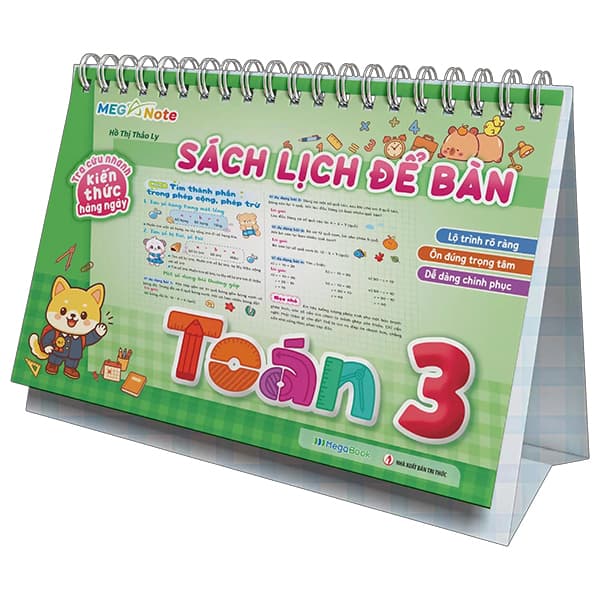 Sách Tra Cứu Nhanh Kiến Thức Hàng Ngày - Sách Lịch Để Bàn Toán 3 - Hồ Thị Thảo Ly