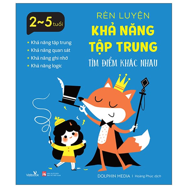 Sách Rèn Luyện Khả Năng Tập Trung - Tìm Điểm Khác Nhau - Dolphin Media