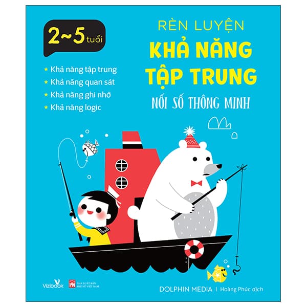 Sách Rèn Luyện Khả Năng Tập Trung - Nối Số Thông Minh - Dolphin Media