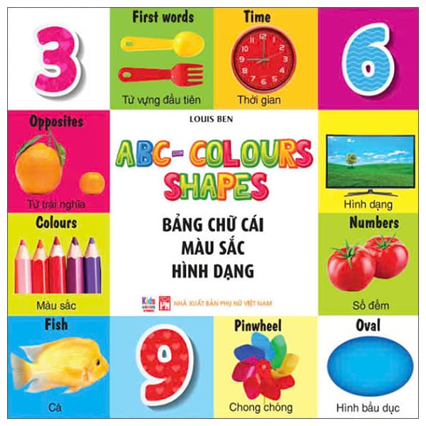 Sách ABC-Colours-Shapes - Bảng Chữ Cái-Màu Sắc-Hình Dạng - Ben Renshaw