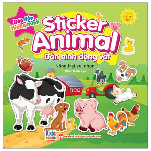 Sách Sticker Animal - Dán Hình Động Vật - Nông Trại Vui Nhộn - Phan Minh Đạo