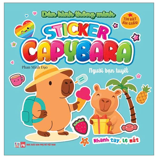 Sách Sticker Capybara - Tìm Vật Ẩn Giấu - NgườI Bạn Tuyết - Minh