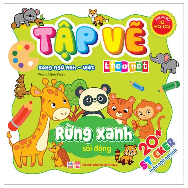 Sách Tập Vẽ Theo Nét - Rừng Xanh Sôi Động - Song Ngữ Anh-Việt - Theo Theobald