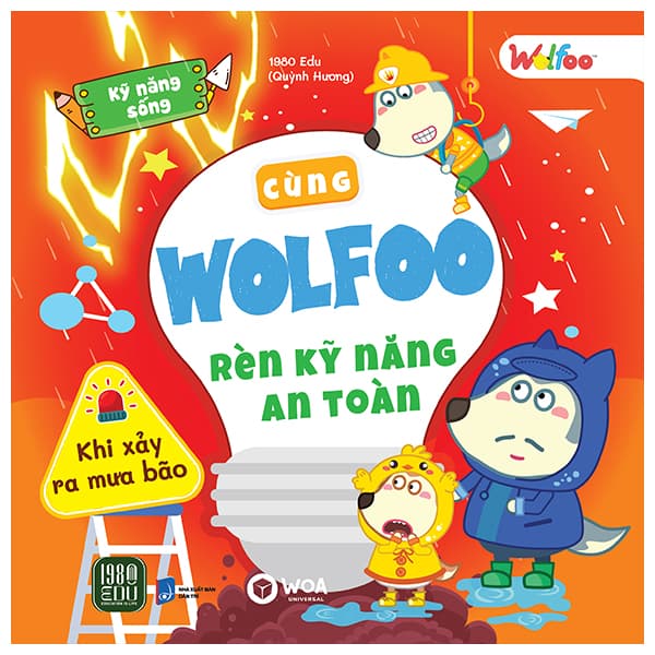 Sách Kỹ Năng Sống - Cùng Wolfoo Rèn Kỹ Năng An Toàn - Khi Xảy Ra Mưa Bã - 1980Edu