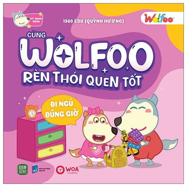 Sách Wolfoo Rèn Thói Quen Tốt - Đi Ngủ Đúng Giờ - Quỳnh Hương