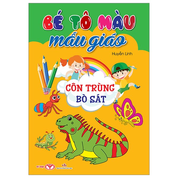 Sách Bé Tô Màu Mẫu Giáo - Côn Trùng Bò Sát (Tái Bản 2024) - Linh