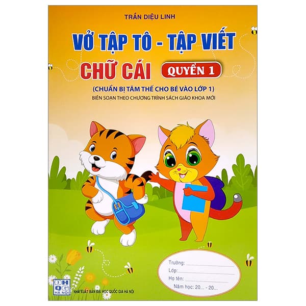 Sách Chuẩn Bị Tâm Thế Cho Bé Vào Lớp 1: Vở Tập Tô - Tập Viết Chữ - Diệu Linh