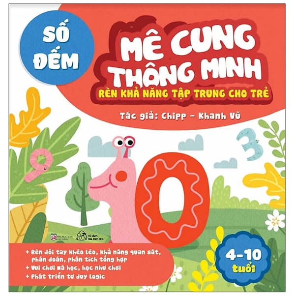 Sách Mê Cung Thông Minh - Rèn Khả Năng Tập Trung Cho Trẻ - Số Đếm (Từ - Vũ Minh Tú