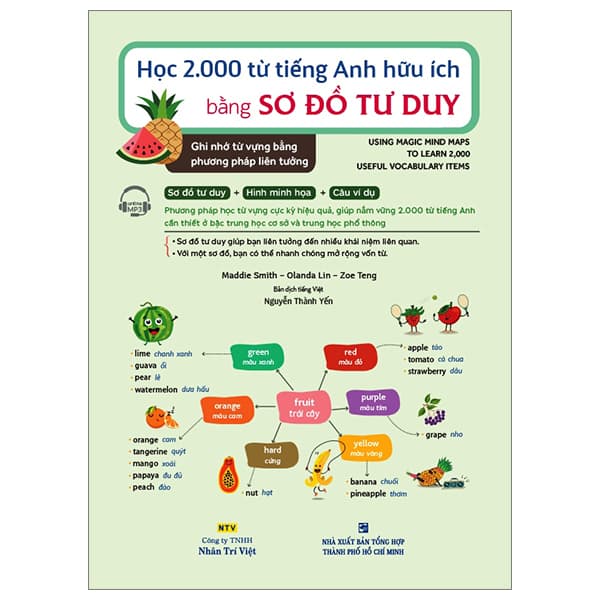 Sách Học 2000 Từ Tiếng Anh Hữu Ích Bằng Sơ Đồ Tư Duy - Nguyễn Thành Yến