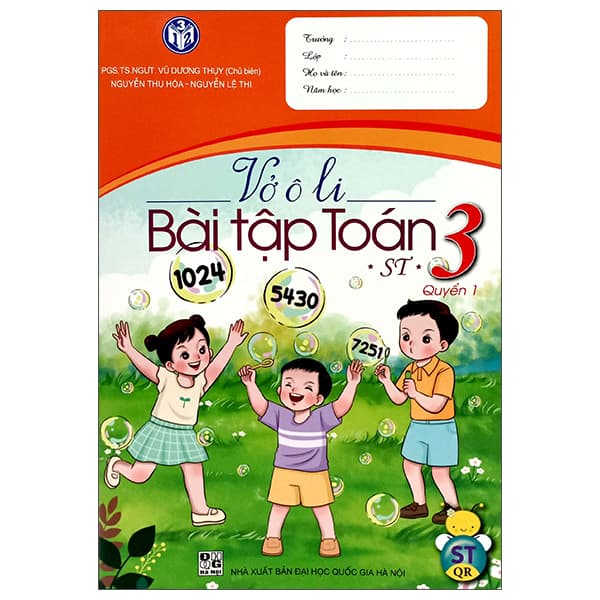 Sách Vở Ô Li Bài Tập Toán Lớp 3 - Quyển 1 - Vũ Dương Thụy