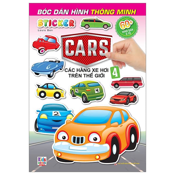 Sách Sticker Bóc Dán Hình Thông Minh - Car - Các Hãng Xe Trên Thế Giới 4 - Louis Ben