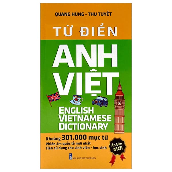 Sách Từ Điển Anh-Việt (Khoảng 301.000 Từ) - Quang Hùng