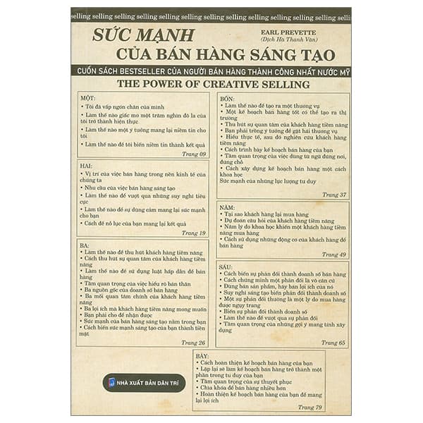 Sách Sức Mạnh Của Bán Hàng Sáng Tạo - Earl Prevette