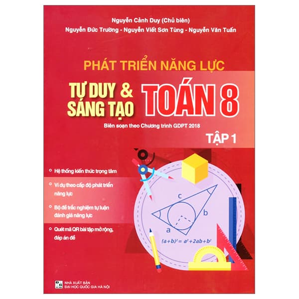 Sách Phát Triển Năng Lực Tư Duy Và Sáng Tạo Toán 8 - Tập 1 (Biên Soạn - Nguyễn Văn Tuấn