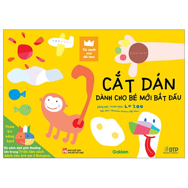 Sách Tủ Sách Vui Để Học - Cắt Dán Dành Cho Bé Mới Bắt Đầu - La ZOO