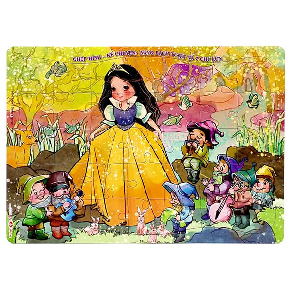 Sách Ghép Hình - Kể Chuyện: Nàng Bạch Tuyết Và 7 Chú Lùn - Minh Dương