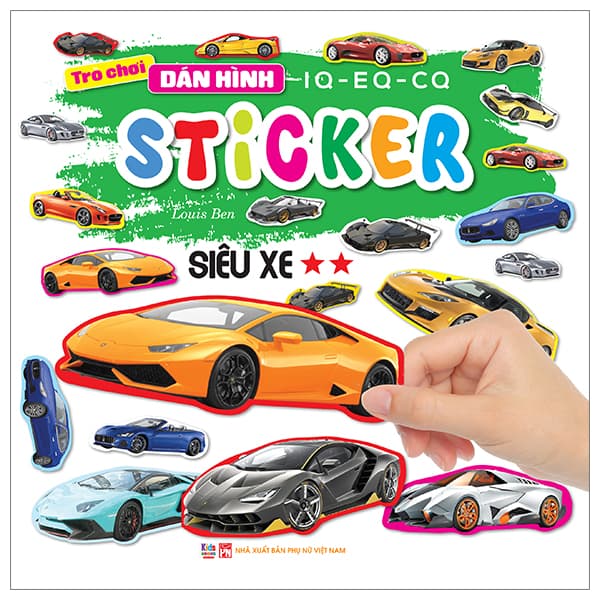 Sách Trò Chơi Dán Hình IQ-EQ-CQ - Sticker - Siêu Xe - Tập 2 - Louis Ben