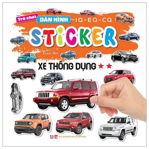 Sách Trò Chơi Dán Hình IQ-EQ-CQ - Sticker - Xe Thông Dụng - Tập 2