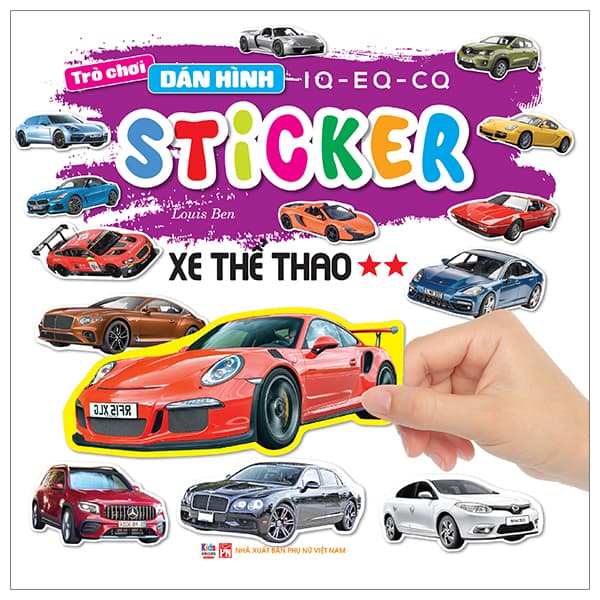 Sách Trò Chơi Dán Hình IQ-EQ-CQ - Sticker - Xe Thể Thao -Tập 2 - Ben Renshaw