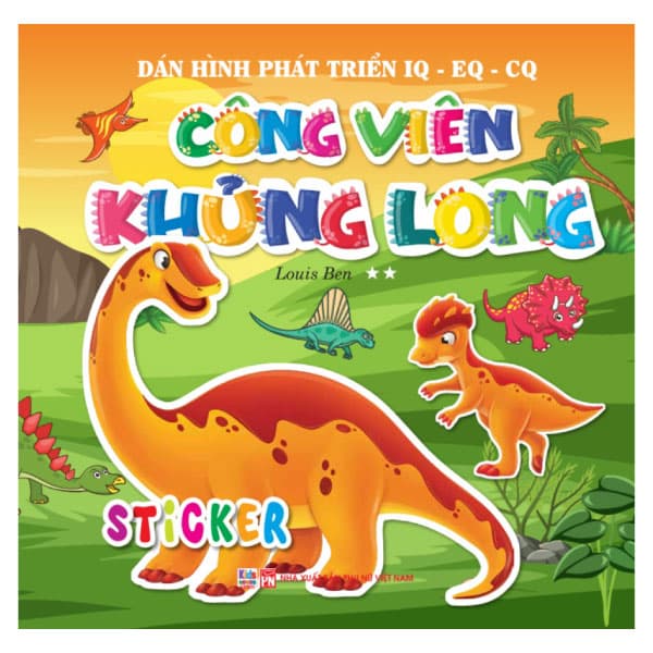 Sách Dán Hình Phát Triển IQ-EQ-CQ - Công Viên Khủng Long - Tập 2 - Louis Ben