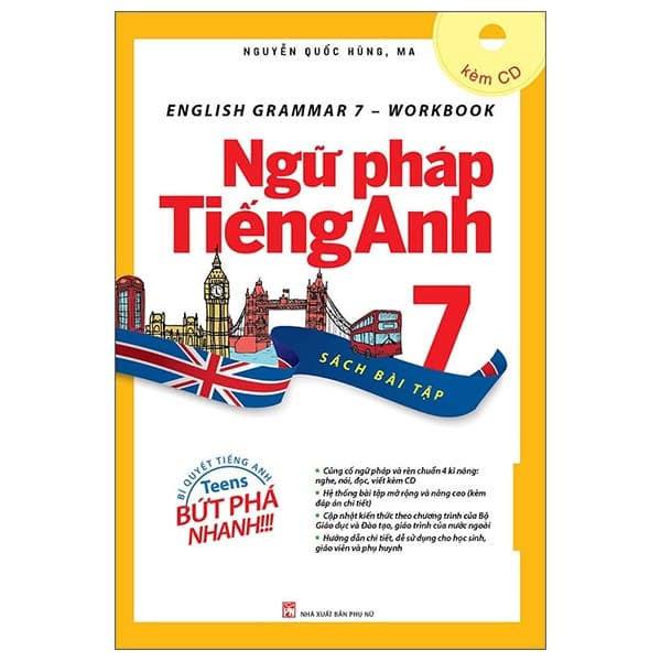Sách English Grammar - Ngữ Pháp Tiếng Anh 7 (Sách Bài Tập) - Nguyễn Quốc Hùng