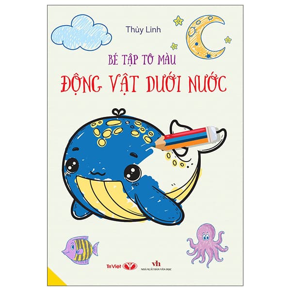 Sách Bé Tập Tô Màu - Động Vật Dưới Nước - Linh