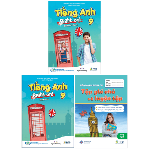 Sách Bộ Sách Tiếng Anh 9 - Right On! - Student's Book + Workbook + Tập Ghi Chú - Võ Đại Phúc