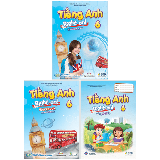 Sách Bộ Sách Tiếng Anh 6 - Right On! - Student's Book + Workbook + Vở Ghi Chép - Võ Đại Phúc