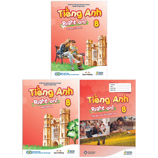 Sách Bộ Sách Tiếng Anh 8 - Right On! - Student's Book + Workbook + Tập Ghi Chú - Võ Đại Phúc