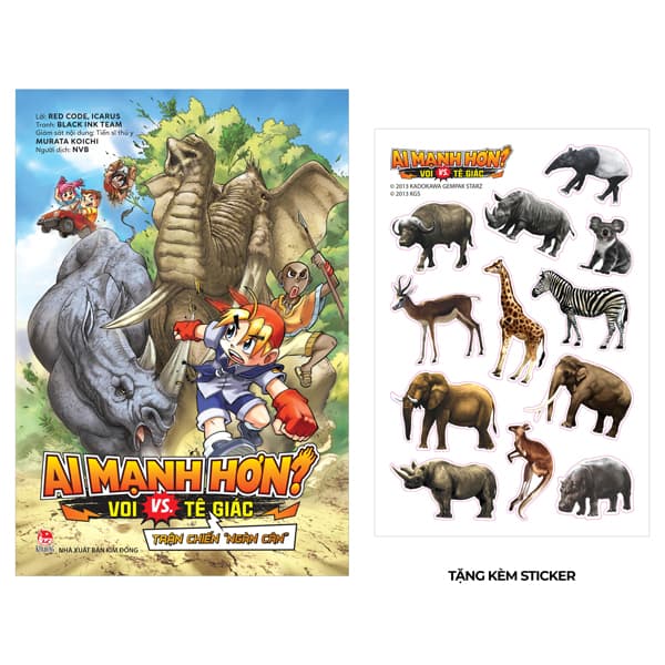 Sách Ai Mạnh Hơn? - Voi VS. Tê Giác - Trận Chiến "Ngàn Cân" - Tặng Kèm S - Red Code
