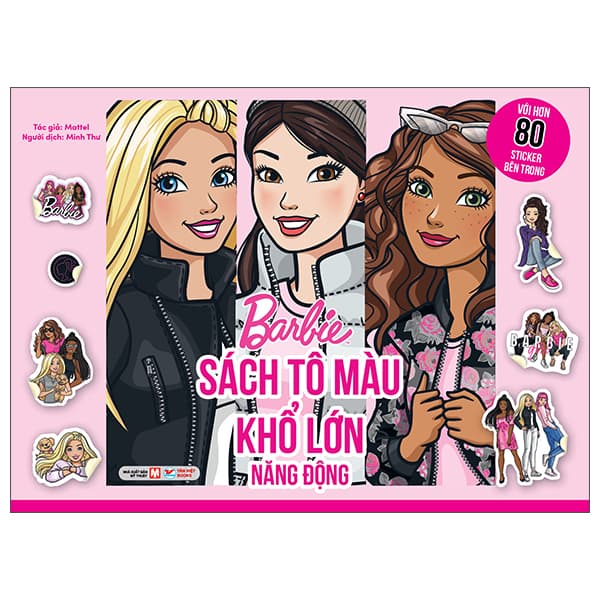 Sách Barbie - Sách Tô Màu Khổ Lớn - Năng Động - Mattel