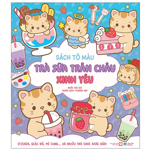 Sách Sách Tô Màu - Trà Sữa Trân Châu Xinh Yêu - Châu Sa