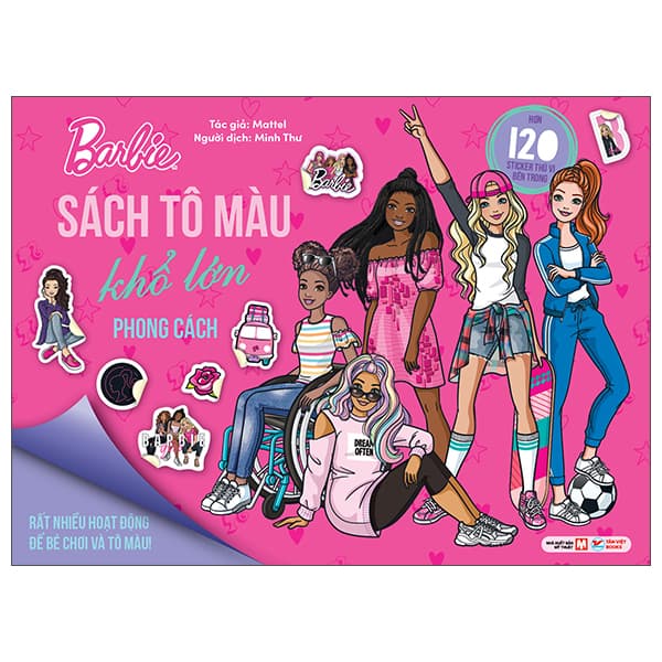 Sách Barbie - Sách Tô Màu Khổ Lớn - Phong Cách - Mattel