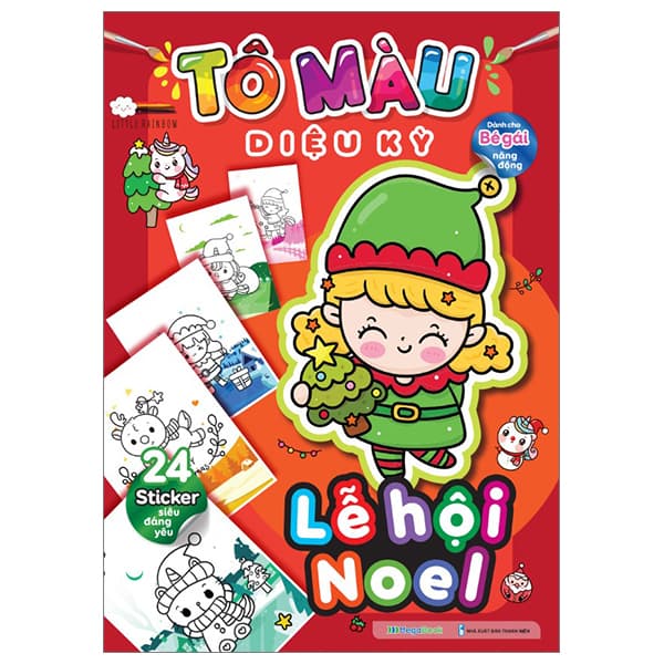 Sách Tô Màu Diệu Kỳ - Lễ Hội Noel (Dành Cho Bé Gái Năng Động) - Little Rainbow