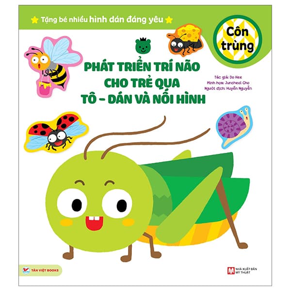 Sách Phát Triển Trí Não Cho Trẻ Qua Tô-Dán Và Nối Hình - Côn Trùng - Do Hee